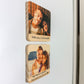 Wood Photo Magnet with Text