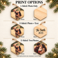 Personalized Hexagon Photo Ornament – Custom Wood Christmas Keepsake