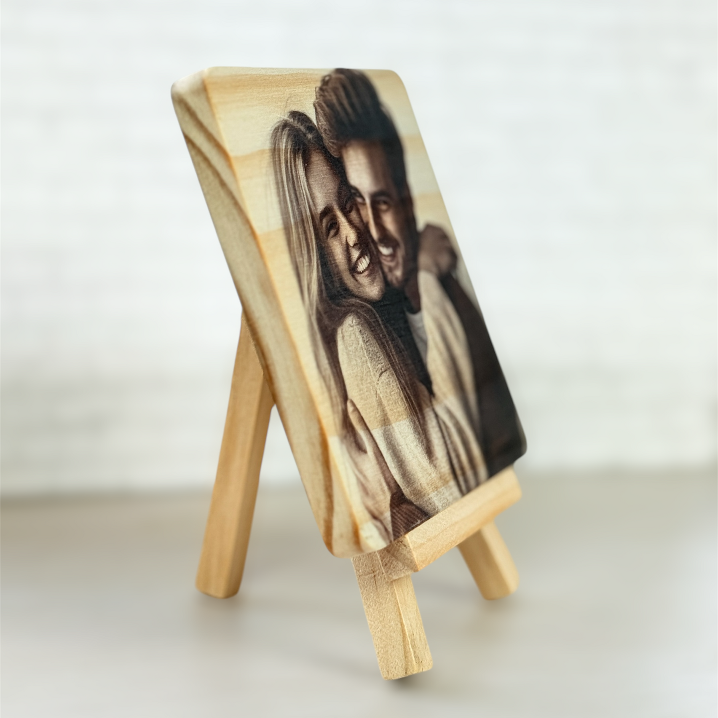 Wood Photo Tile With Easel