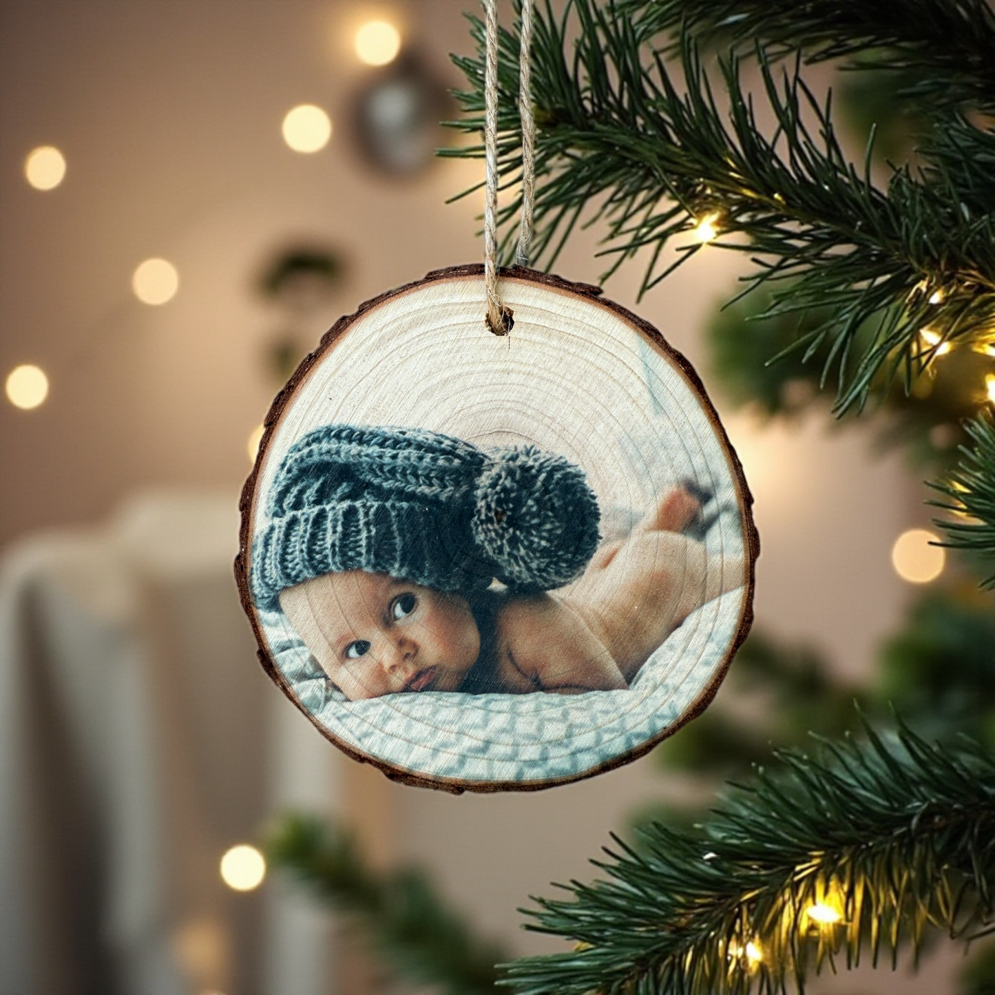 Personalized Wood Photo Ornament
