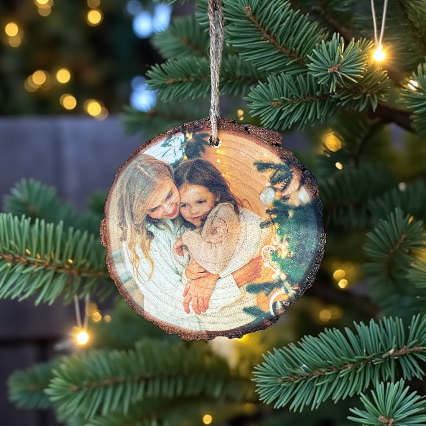 Personalized Wood Photo Ornament