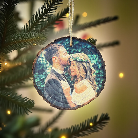 Personalized Wood Photo Ornament