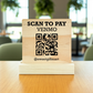 Custom Wood QR Code Sign - Personalized Business Social Media Plaque