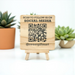 Custom Wood QR Code Sign - Personalized Business Social Media Plaque