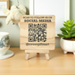Custom Wood QR Code Sign - Personalized Business Social Media Plaque