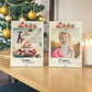Baby's First Christmas Picture Frame, Personalized Wood Photo Print