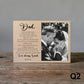 Personalized Wood Photo Frame for Dad – Father of the Bride Wedding Gift