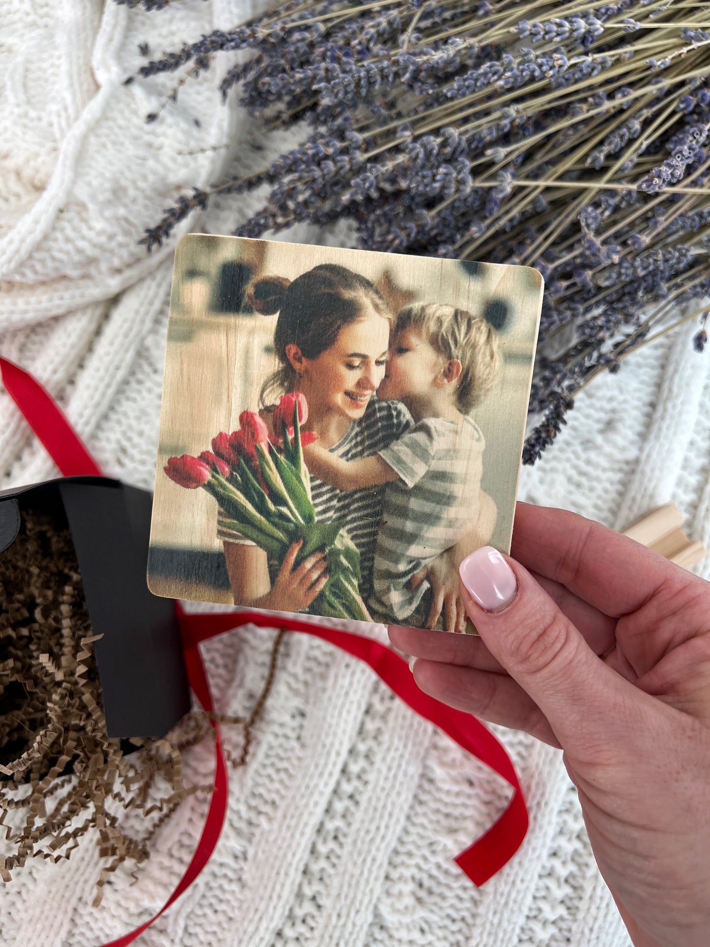 Wood Photo Tile With Stand