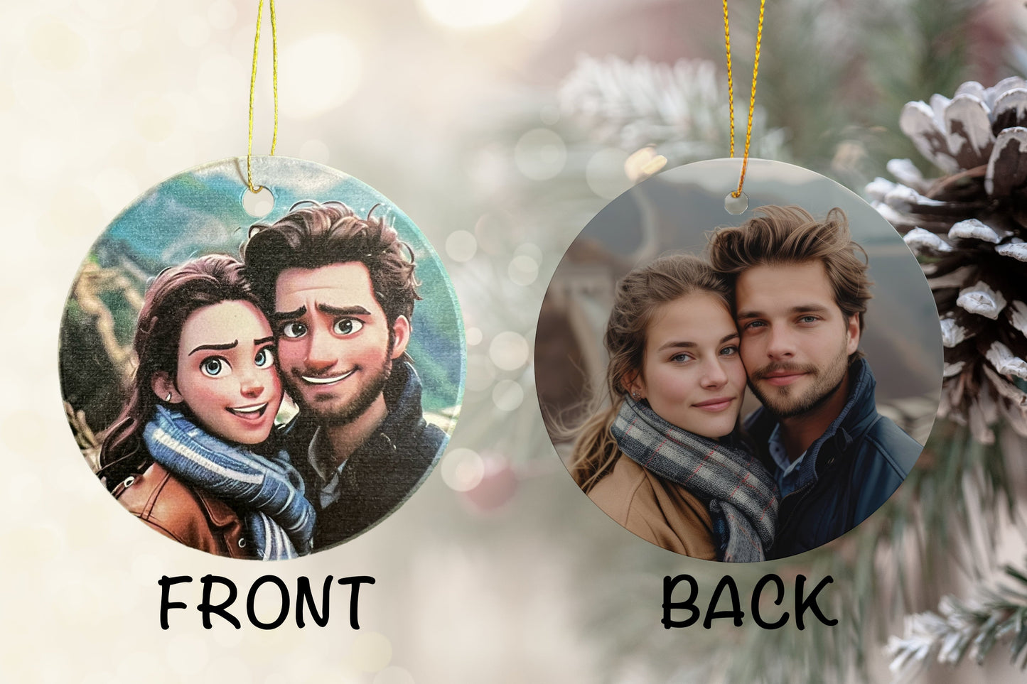 Custom Cartoon Ceramic Ornament