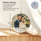 First Christmas Wedding Photo Ornament – Personalized Newlywed Keepsake