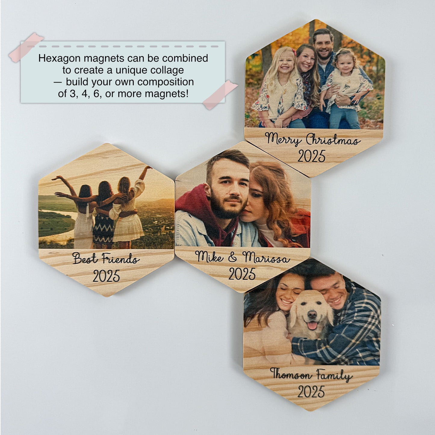 Custom Wood Photo Magnets