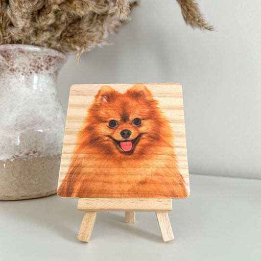 Pet Portrait, pet&#39;s photo on wood
