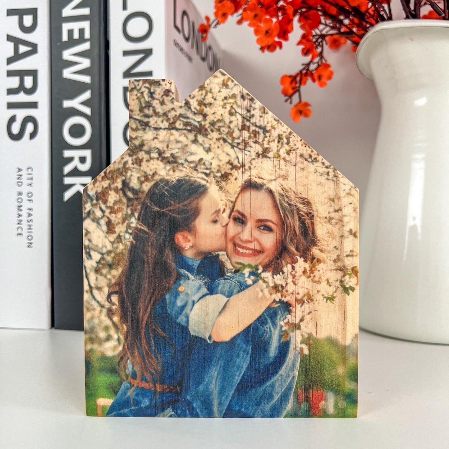 Personalized New Home Gift, Personalized Photo Gift, Custom Wood Photo, Realtor Closing Gift, Custom Photo Gift