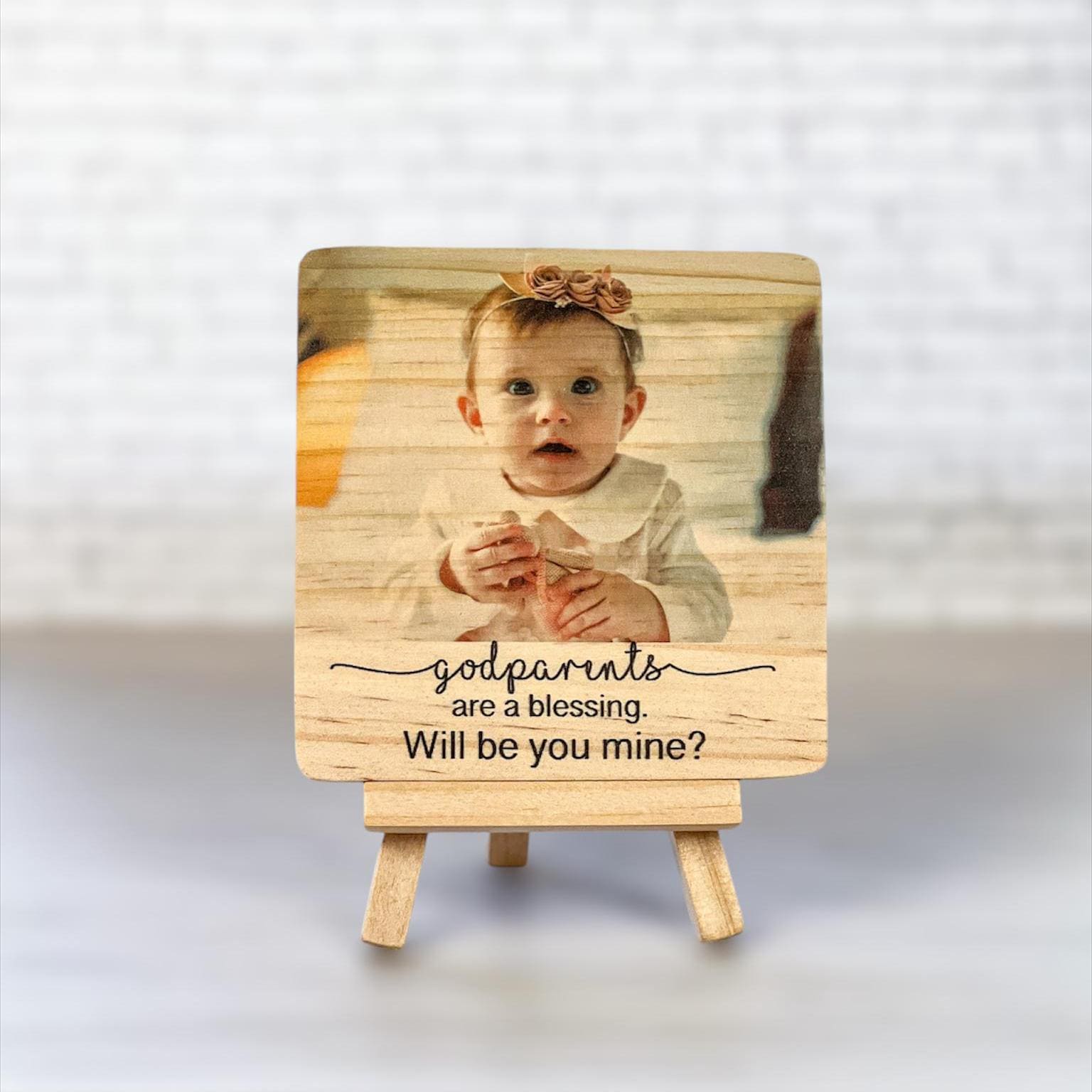 Godparent Proposal Picture Frame, Will you be my Godparents, Godparents Gift, Godparents Frame, Gift for Baptism, Thank You Gift