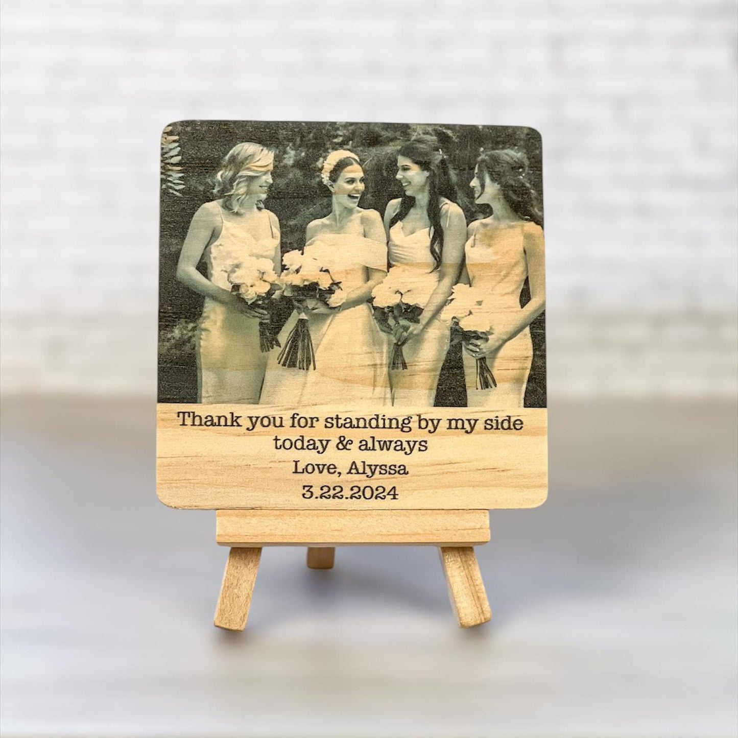 Bridesmaid Personalized Picture Frame with Custom Quote