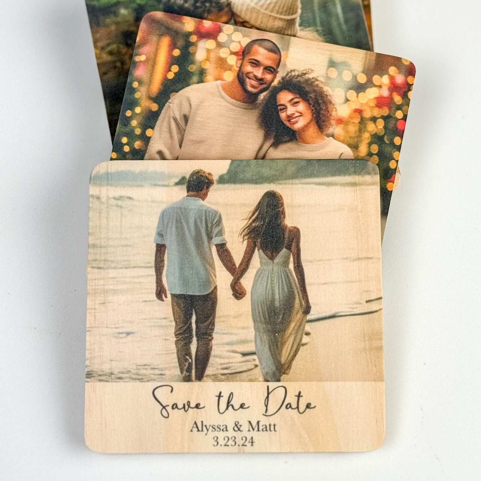 Save the Date Photo Magnet, Wedding Favor Magnet, Custom Printed Magnet with QR code