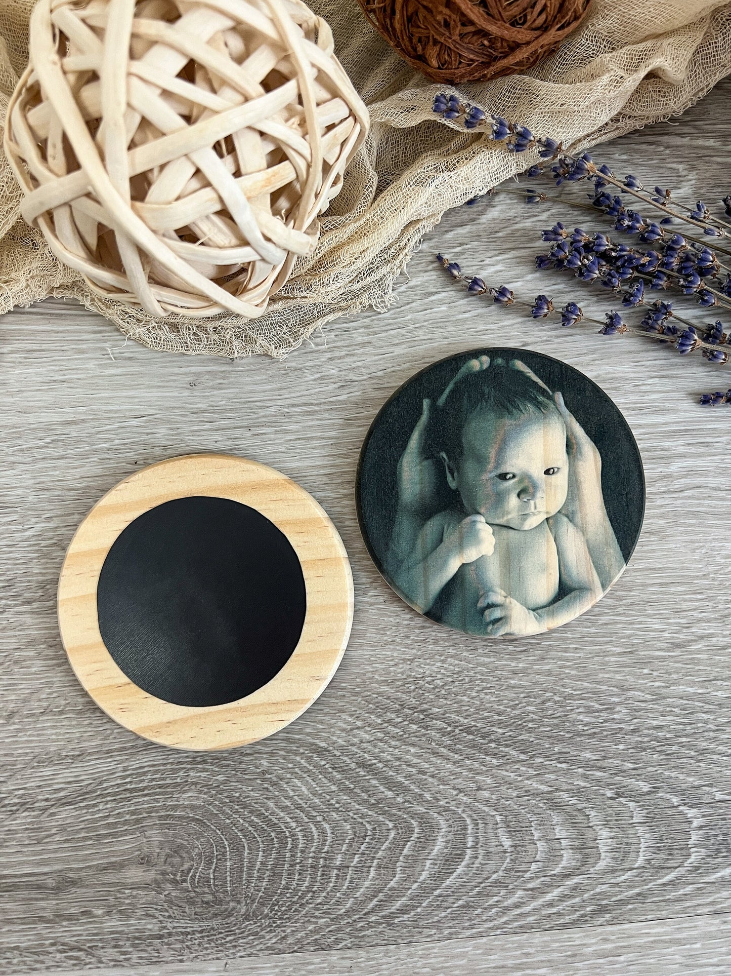 Custom Wood Photo Magnets