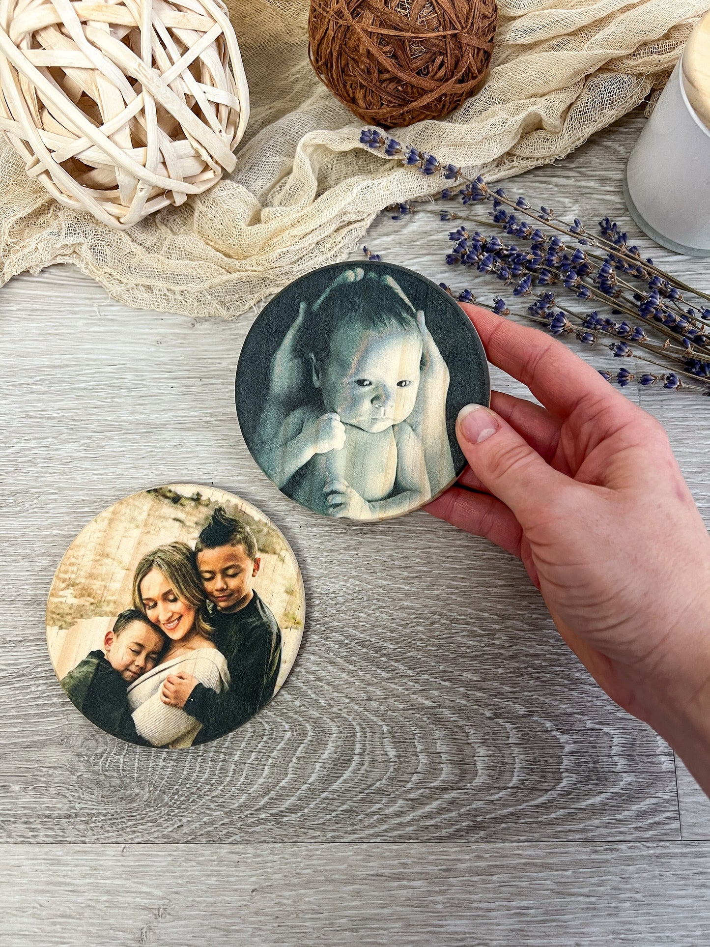 Custom Wood Photo Magnets