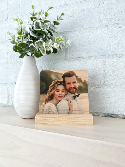 Wood Photo Tile With Stand