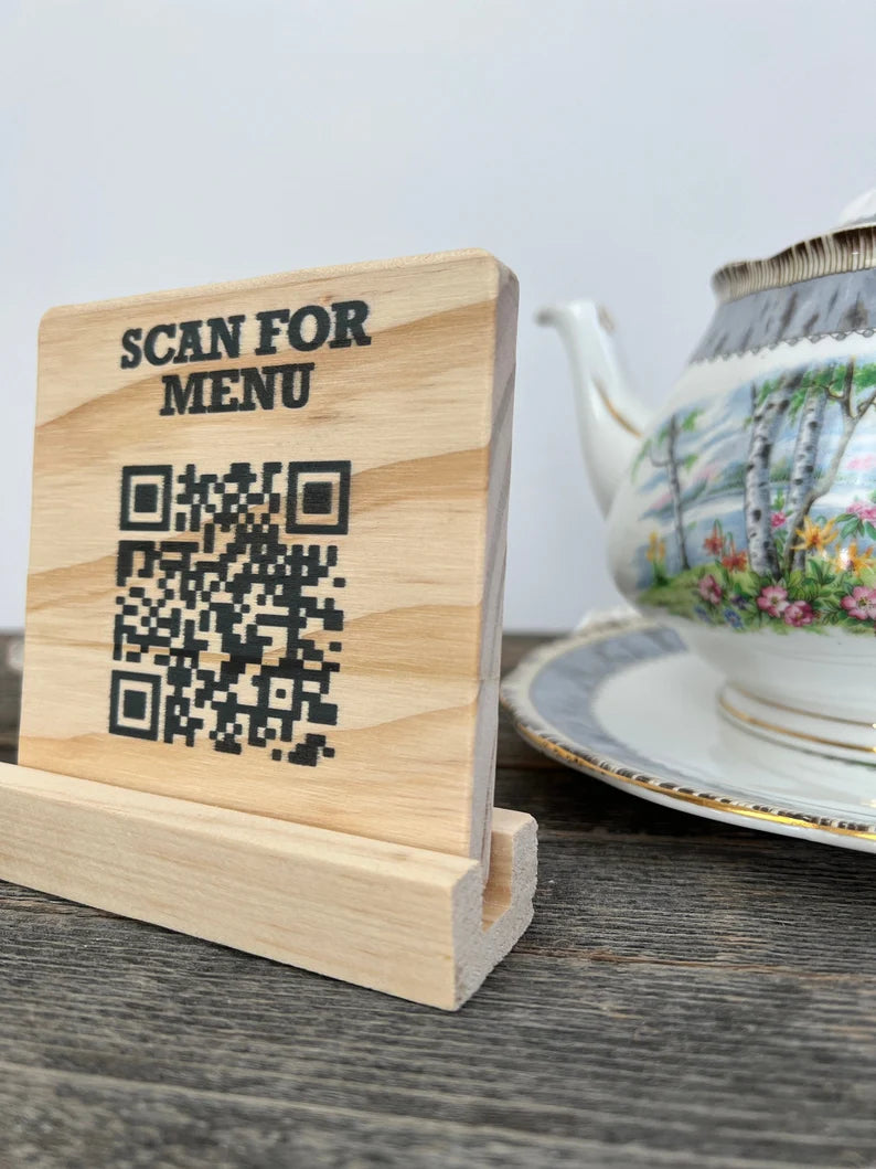 Custom Wood QR Code Sign